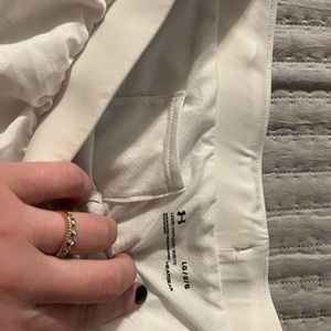 White under armor shorts, size large, worn twice